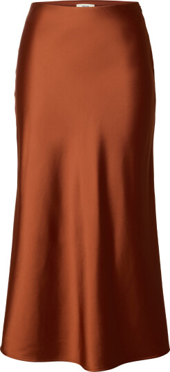 Selected Femme Lena High Waist Midi Skirt Burgunder 36