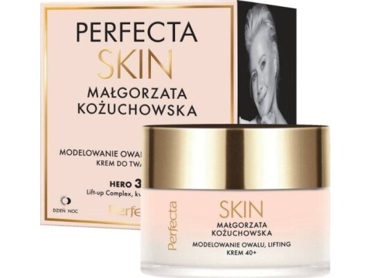 Perfectair Perfecta_Skin Małgorzata Kożuchowska Modellerende Og Løftende Ansiktskrem 40+ Med Peptider Hyaluronsyre Erytritol Prebiotika 50Ml
