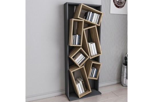 Bokhylle Lellte 63 cm Eik
