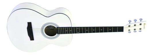 Dimavery Aw-303 Western-Guitar, Hvit