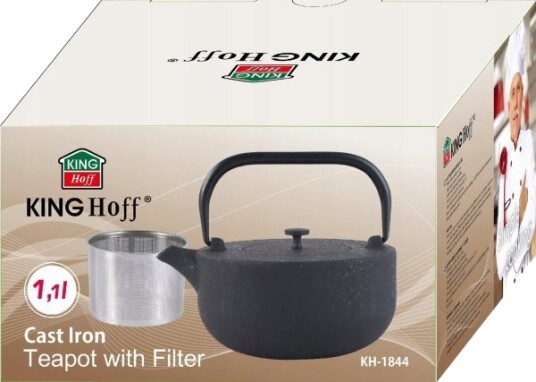 Kinghoff Støpejernskanne 1.1L Med Filter Kinghoff Kh 1844 Kinghoff Støpejernskanne 1.1L Med Filter Kinghoff Kh 1844