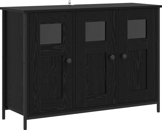 vidaXL Serviesskap Svart eik 100 x 35 x 70 cm Konstruert tre