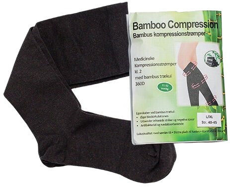 Bamboo Pro Bambus Kompresjonsstrømper Str. L/XL