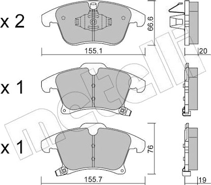 METELLI 22 1039 0 Bremseklosser