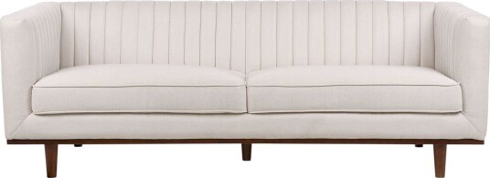 Daymian Sofa 3 seter Beige/Mørkt tre
