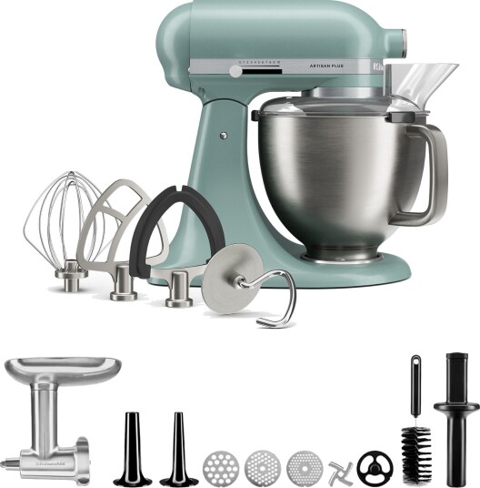 Kitchenaid Artisan Plus kjøkkenmaskin med kjøttkvern 4,7 liter mint julep