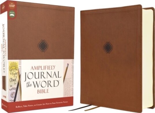 Amplified Journal the Word Bible Leathersoft Brown