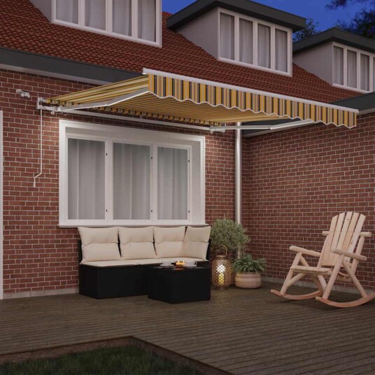  Innvendbar Markise Flerfarget 300 x 250 cm Polyester og Metall