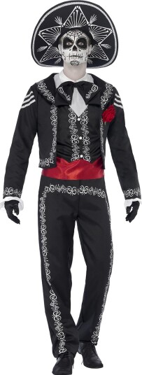 Señor Knokkel Day of The Dead Herrekostyme Strl L