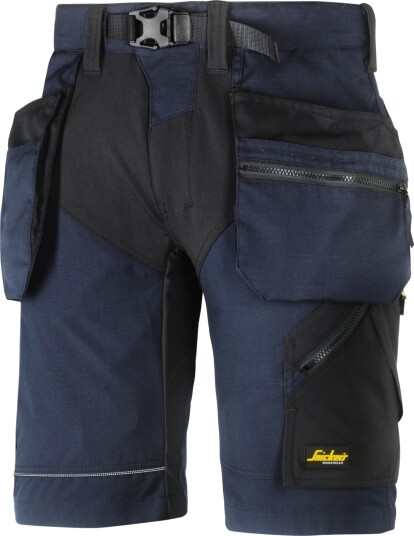 Snickers Håndverksshorts 6904 Flexiwork+ Unisex, Str. 54, Marine/Sort