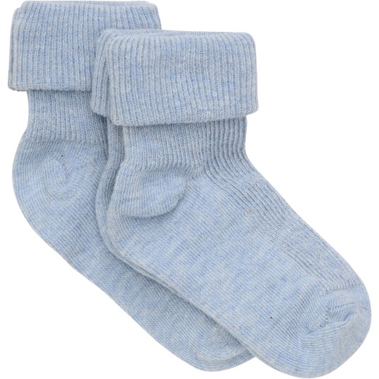 Minymo Winter Sky Baby Rib Strømpe Med Fold 2-Pakning 19-22
