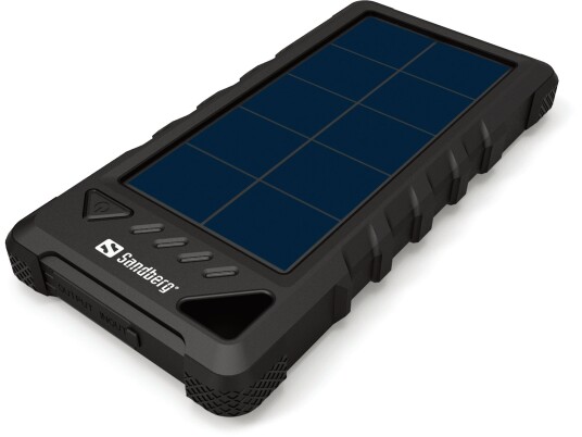 Sandberg 16000 mAh Utendørs Solcelle Powerbank Svart med Li-Ion Teknologi Sandberg 16000 mAh Utendørs Solcelle Powerbank Svart med Li-Ion Teknologi