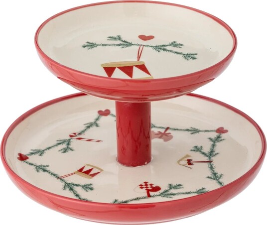 Bloomingville Yule etasjefat 2 lag 22x13 cm julemotiv