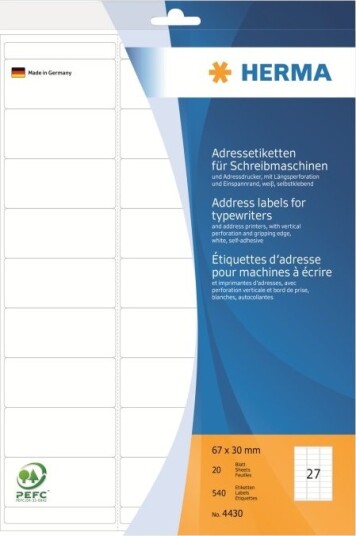 Herma Address Labels 4430