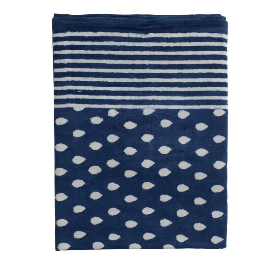 Chamois Indigo bordduk 150x230 cm dråpe
