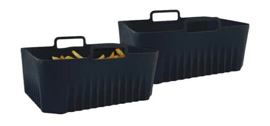 Haws Silikonformer til Airfryer 17,5x21x8 cm - 2 stk, Svart Plast Haws Silikonformer til Airfryer 17,5x21x8 cm - 2 stk, Svart Plast