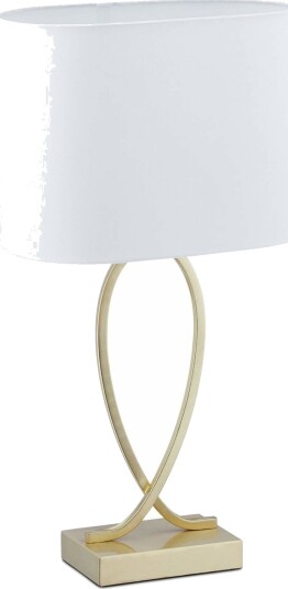 Bordlampe med stoffskjerm gull Bordlampe med stoffskjerm gull