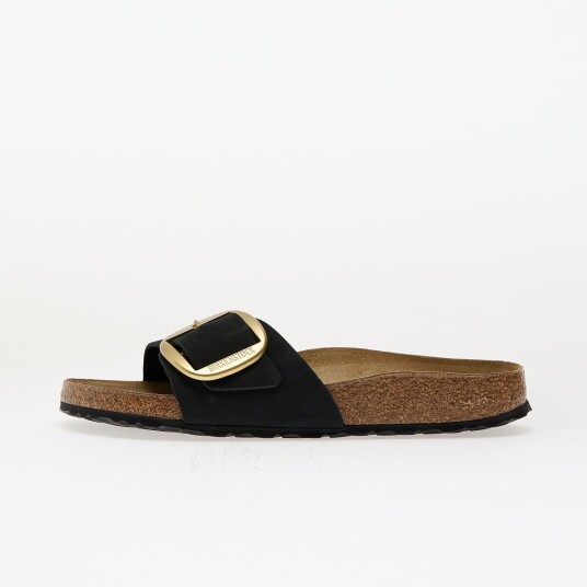 Joggesko Birkenstock Madrid Big Buckle Nubuk Leather Black EUR 37