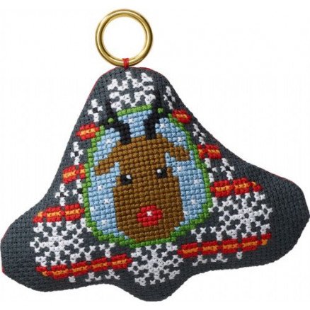 Permin Broderisett Elg i bjelle 9x8cm