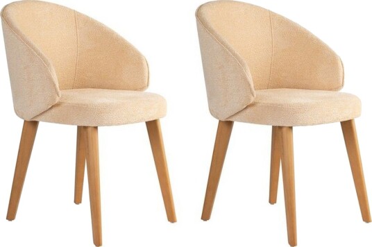 Spisestol Sanroman Classic Beige / Mørk Eik - Beige / Mørk Eik