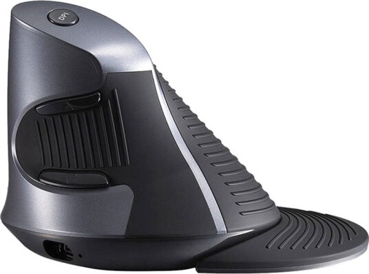 Delux M618G GX Ergonomisk Vertikal Mus med Håndleddsstøtte 1600 DPI Sort