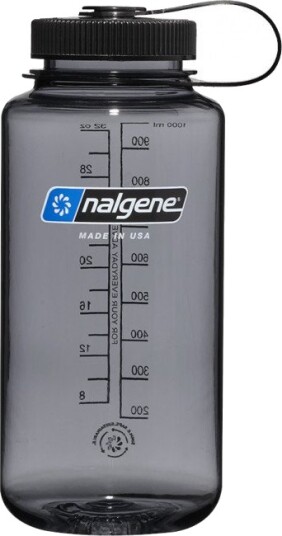 Nalgene wide mouth sustain, Drikkeflaske, 1000 ml, Gray/Black Cap 1000ml Nalgene wide mouth sustain, Drikkeflaske, 1000 ml, Gray/Black Cap 1000ml