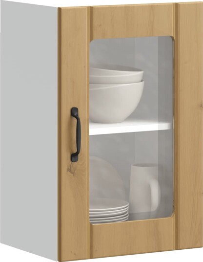  Kjøkken veggskap med glassdør Lucca artisan eik 8721158421227