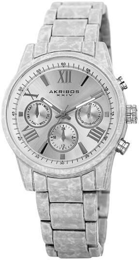 Akribos XXIV Dameklokke AK929WT Sølvfarget/Stål Ø36 mm