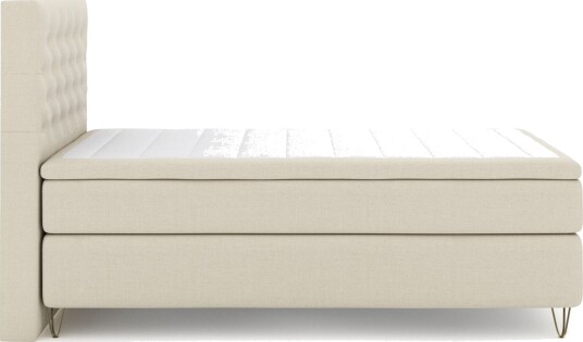 Select No 6 Kontinentalseng 120x200 Medium Memory/Pocket Beige/V formede Metallben