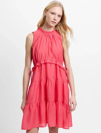 French Connection Holland Slvlss Midi Dress Pink L