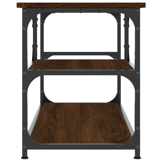 vidaXL TV-benk brun eik 103x38x46,5 cm konstruert tre og stål