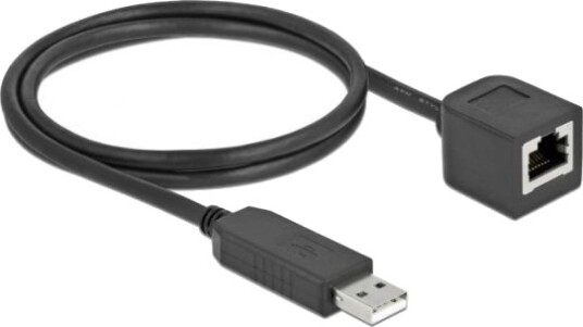 Delock Seriell Adapter Usb Hann Til Rj 45 Hunn 1 M Usb / Usb 2.0 / Eia 232 Svart