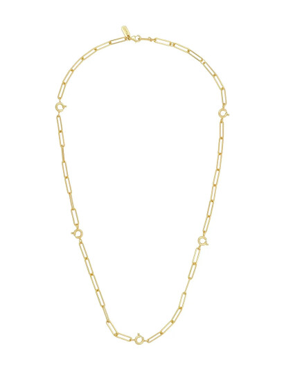 DESIGN LETTERS Ruth Large Chunky Charm Lock Necklace Gold Plated |Guld |One Size