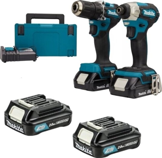 Makita 18V Elektroverktøysett med 6 Deler og 2 Batterier DLX2423AJ Makita 18V Elektroverktøysett med 6 Deler og 2 Batterier DLX2423AJ