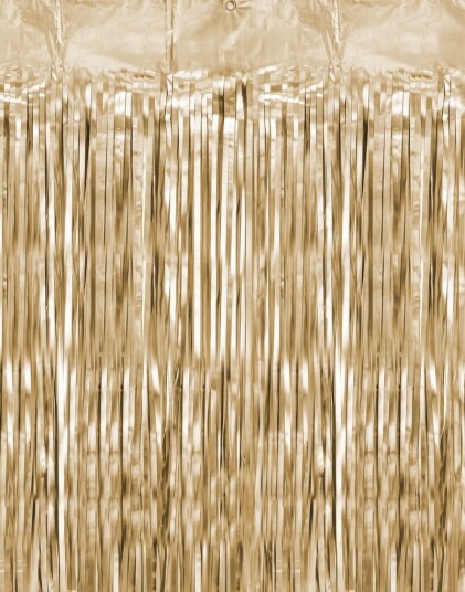 Party curtain matt gold 0,9m/2,5m