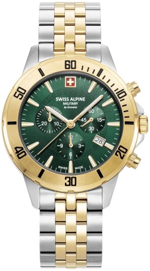 Swiss Alpine Military Herreklokke 7024.9144 Cruiser Grønn/Gulltonet