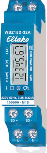 Eltako WSZ15D-32A Energimåler 1-faset Eltako WSZ15D-32A Energimåler 1-faset