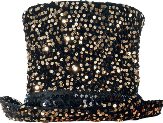Chaks Sylinderhatt med paljetter bronse One size 14060