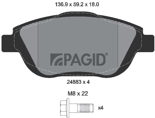 PAGID T1846N Bremseklosser PAGID T1846N Bremseklosser