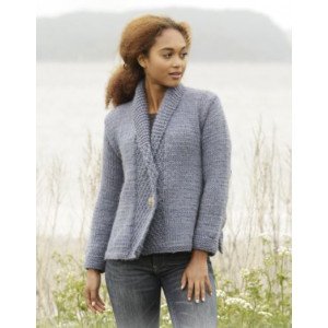 Winter Hues by DROPS Design Jakke Strikkeoppskrift str. S XXXL Small