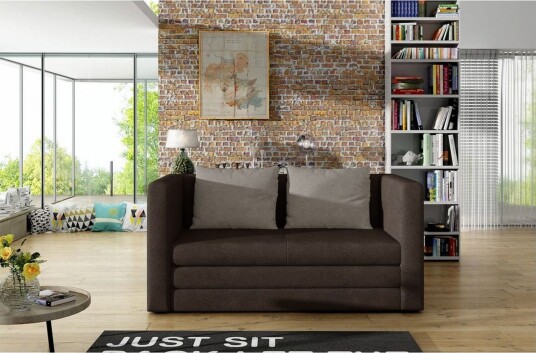 Sofa Eltap Neva 132x70x62 cm Soro 28 Soro 13 Brun Beige