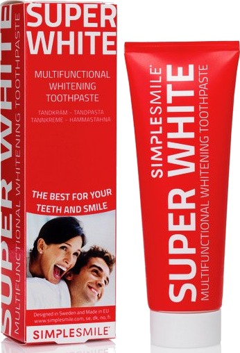 SimpleSmile® Multifunktionella SUPER WHITE TANDKRÄM 75 ml
