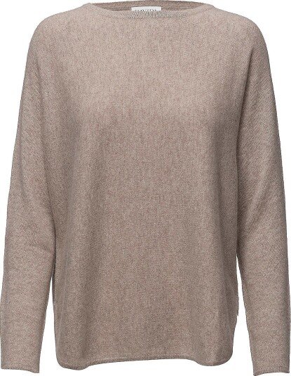 Davida Cashmere Curved Sweater SAND M Davida Cashmere Curved Sweater SAND M