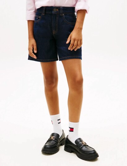Tommy Hilfiger Bermuda Denim Short Rinse   Navy   122