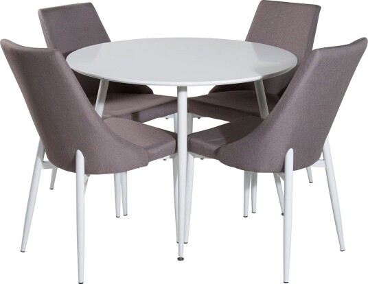 Venture Home Spisegruppe Venture Home Plake1 med 4 Laura Stoler Polyester Rundt GR19558