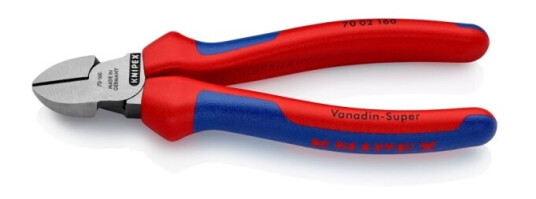 Knipex 70 02 160, Avbitertang, Kromvanadiumstål, Plast, Rød, 53 Mm, 160 Mm