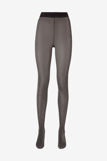Swedish StockingStrømpebukser Tora Shimmery TightSvart