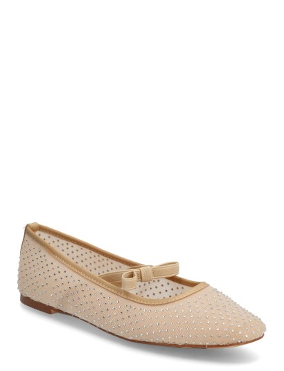 Bianco Fall Rhinestone Bow Ballerina #M - Beige - 37