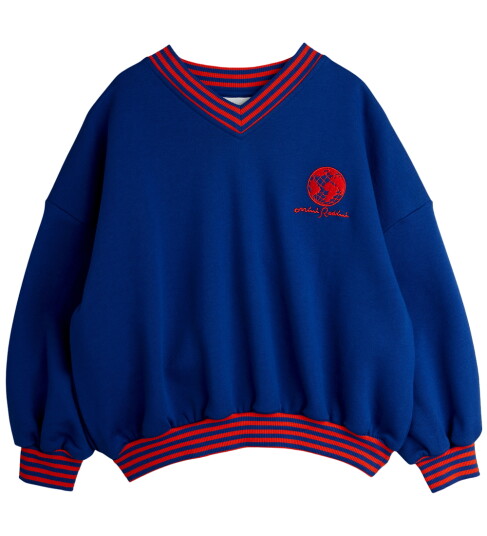 Mini Rodini Collegegenser Striped Jorden Blå Mini Rodini 6 7 år (116 122) Collegegenser 116 112