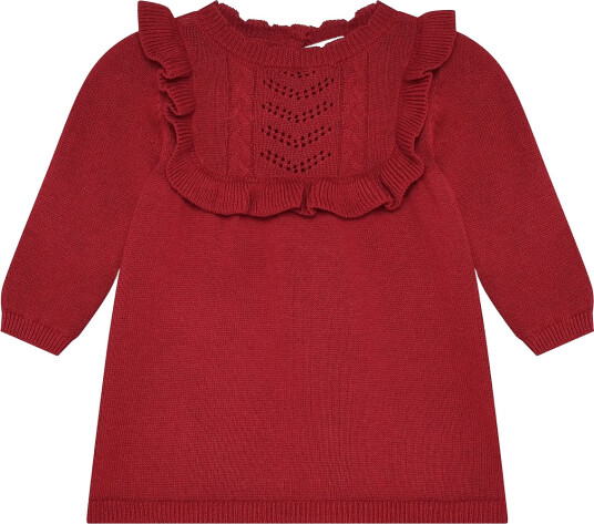 Minymo Dress Ls Knit   Red   86